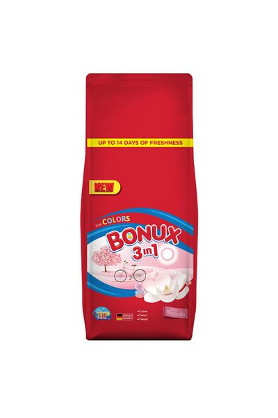 Bonux Detergent Rufe Automat 3 In 1 Pure Magnolia, Pentru Rufe Colorate, 8,12 Kg, 125 Spalari