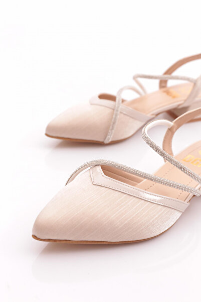 DGN K588 Γυναικείες μπαλαρίνες με ασημένια πέτρα με μυτερά δάχτυλα