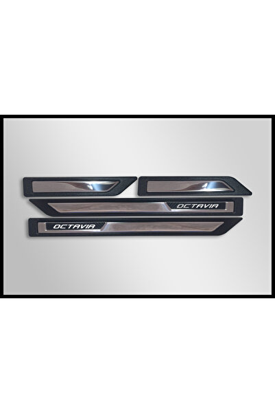 EXPOTURK SKODA OCTAVIA - N-Line universal Krom Kapı Eşik koruması 4- Kapı (4 ...