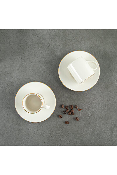 Aryıldız Hera Gold 4 Piece Turkish Coffee Cup Set for 2 People