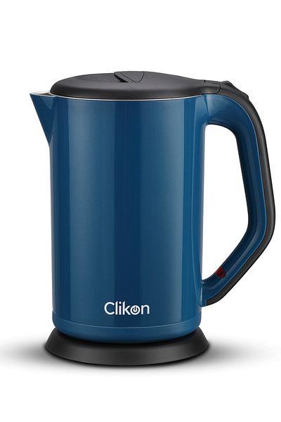 CLIKON 1.7L, 1800W, food-safe plastic, overheat protection, fast boil, 2-year warranty.