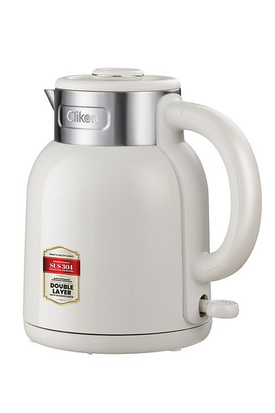 CLIKON Double wall design, faster boiling, insulated, safe, 1.7L capacity, sleek design.