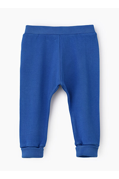 Basicxx Classic Blue Knitted Cotton Pants for Toddlers