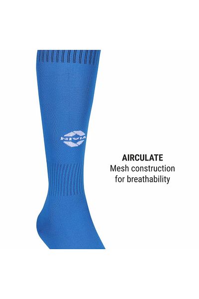 Nivia Plain Encounter Football Stockings | Large | Polyester | Unisex | KneeLength Stockings | SoftFabric