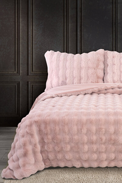 ZEBRACASA Bonny Çift Kişilik Kürk Yatak Örtüsü