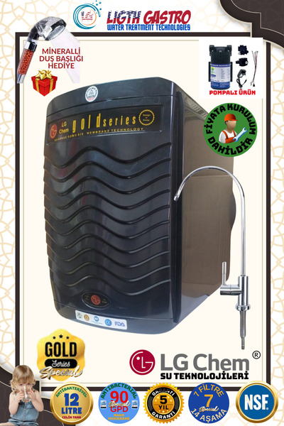 light gastro LİGHT GASTRO LG Chem Gold Plus Pompalı Ücretsiz Montaj Siyah 12 ...