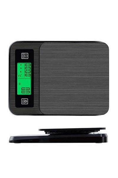 HALAMODO Electronic Timer Scale Thermometer With Digital LCD Display Black 200x145x30ml