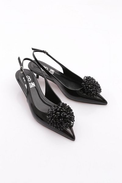 DGN Pantofi de dama cu toc inalt din piele lacuita neagra 6431535