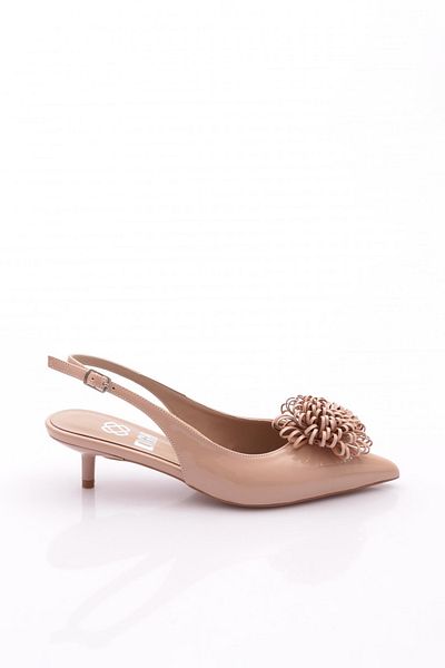 DGN Women's Heeled Shoes Beige Patent Leather 6431535
