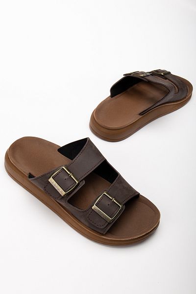 Jackers Παντόφλες Unisex Ορθοπεδική Σόλα με διπλή ζώνη με αγκράφα Καθημερινές άνετες παντόφλες για το σπίτι και έξω