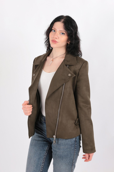 AYHAN 90746 Kadın Süet Ceket