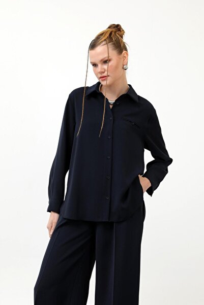 Soul 32174 Kadın Cep Detaylı Gömlek