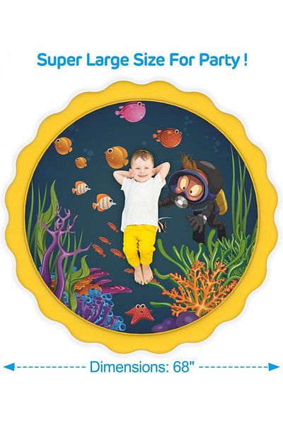 Keten Children's Pool With Sprinkler, Pvc, Multicolor, 170 Cm