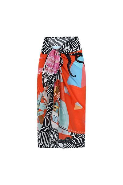 PleasureOfSilk Cool Zebra Pure Cotton Pareo