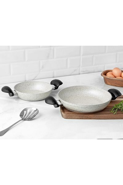 Madame Coco Gordes Flachpfannen-Set in Granitoptik, 2-teilig