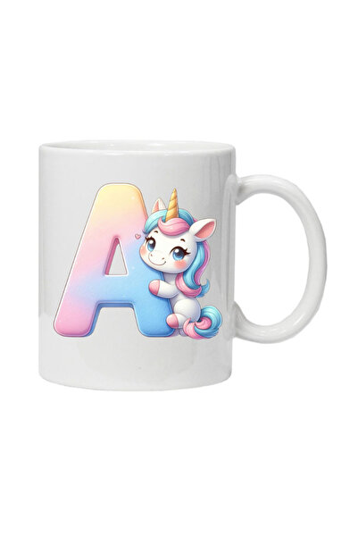 OEM Cana albă personalizată „litera A numelui inițial”, INOVATIX. 330 ml