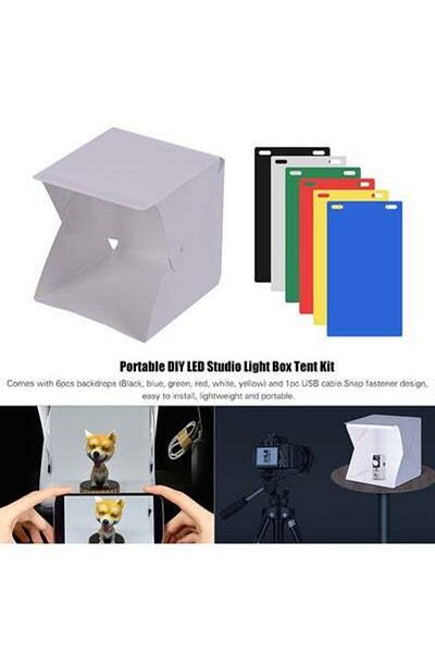HALAMODO Portable DIY LED Studio Light Box Tent Kit White