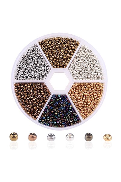 Choice 2 مم حوالي 3900 قطعة من خرز الأرز الذهبي الزجاجي 3900 قطعة من خرز الأر...