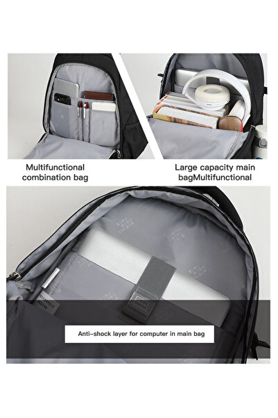 ETG Men's Fashion Business Travel Casual Backpack 33*19*49CM