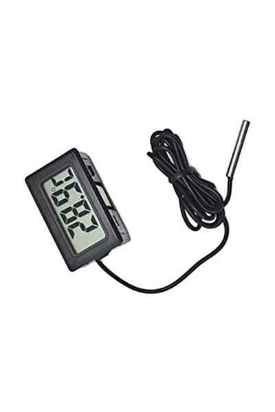HALAMODO Digital Refrigerator Thermometer With LCD Display Black