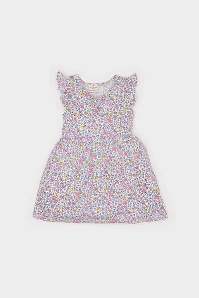 DeFacto Kurzärmliges Baby-Mädchenkleid mit Blumendruck A0136A525SM