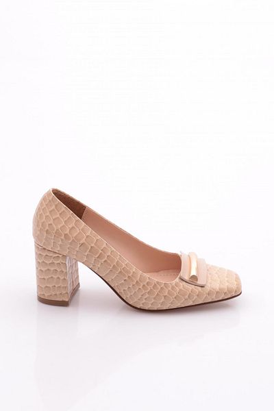 DGN Pantofi de damă cu toc înalt Crocodil bej 213122621