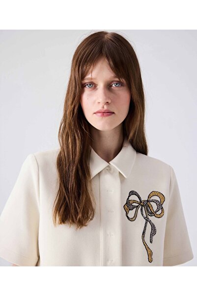 Machka Fiyonk işlemeli tişört