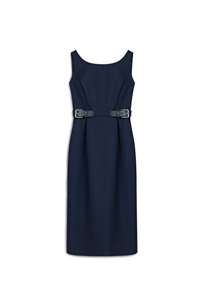 Machka Çift kemerli yün elbise