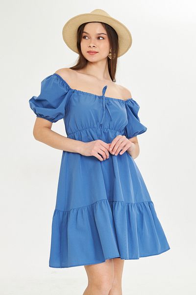 Kutaf Φόρεμα με ελαστική μέση Ice Poplin