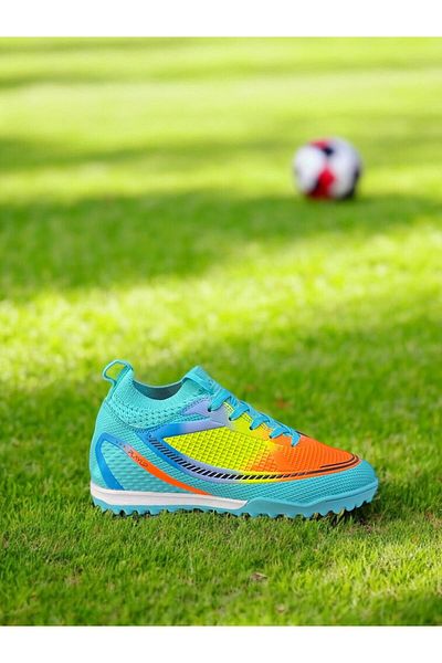 Playup Unisex Tpu Sole Wear-Resistant Lace-Up Soft Lining Half Socks Field Shoes