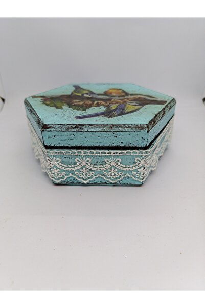 BalıkHediyelik AHŞAP KUTU / HANDMADE BOYAMA DEKORATİF KUTU -5001