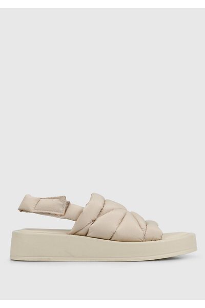 Provoq Women's Ecru Flat Sandals