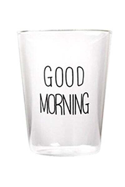 HALAMODO Good Morning Printed Glass 370ml Clear