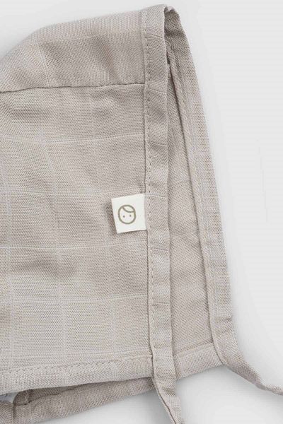 Little Gusto Organic Cotton Single Layer Muslin Beige Baby English Hat