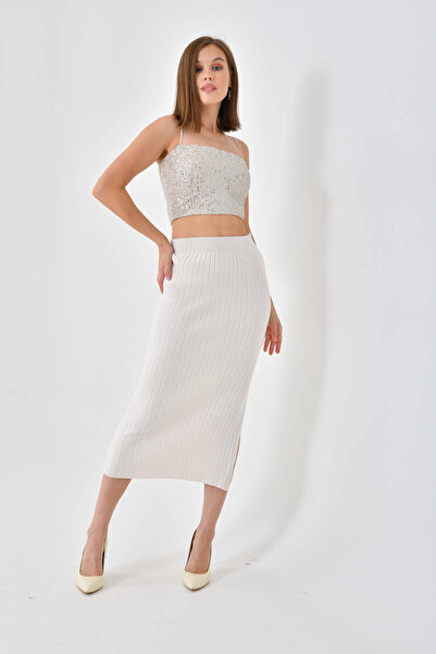 Park Karon Спідниця з довгим розрізом з трикотажу