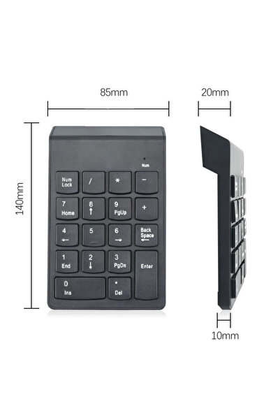 Abbruch Mini Klavye Numaratör Kablosuz Usb Numerik Klavye Tuş Takımı Numpad