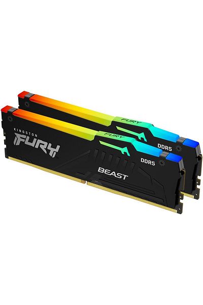 Kingston Memorii Kingston FURY Beast Black RGB EXPO, 32GB (2x16GB) DDR5, 6000MT/s, CL36