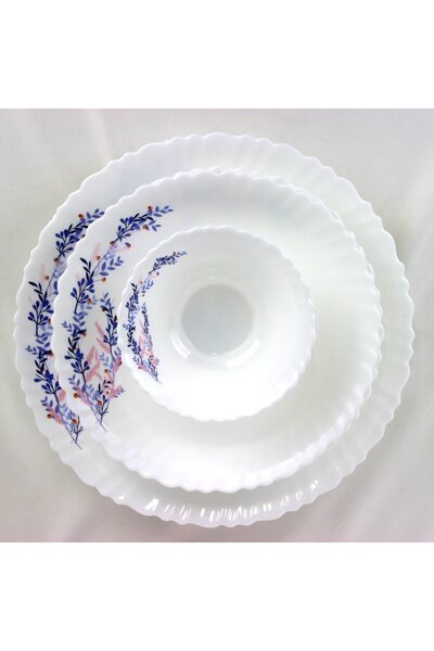 Melrich 28 Pcs Opal ware Dinnerware set Dinner Salad Dessert Soup Bowls Plates Microwave safe
