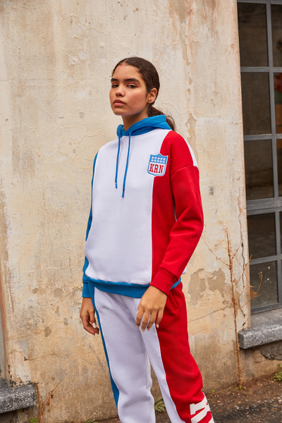 Park Karon Жіночий синій комплект з підкладкою та підкладкою з подвійним коміром