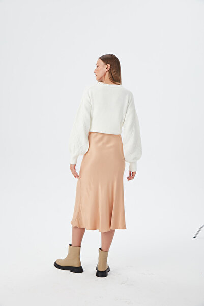 Park Karon Fusta din satin de pește cu talie elastică de damă