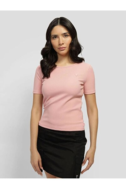 Guess Steffi Ss T-Shirt Women's Pink T-Shirt V5Ri04Kclh0-G6J8