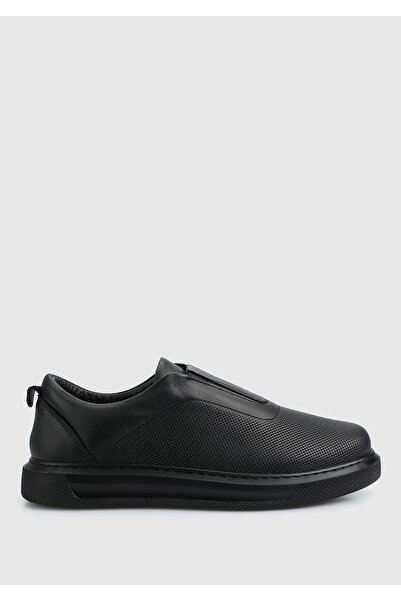 Provoq Siyah Deri Kadın Sneaker