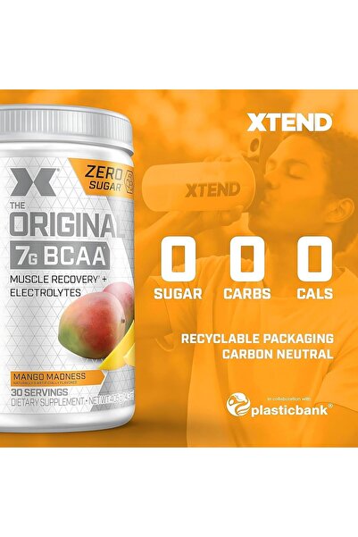 Scivation XTEND Original BCAA Powder With Electrolytes for Hydration & Muscle Repair Mango - 30 Servings