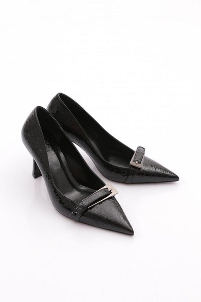 DGN Accesorii de damă Pantofi cu toc Croco negru 81943236