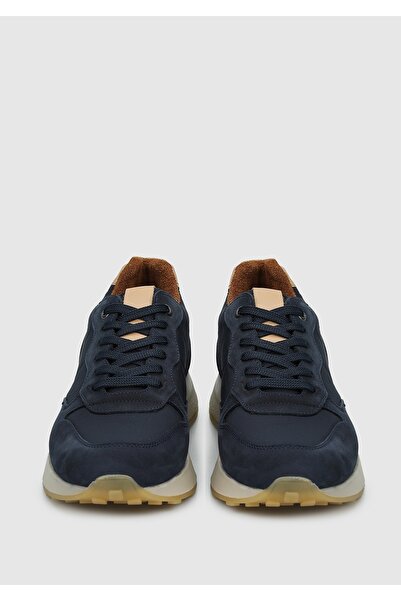 Provoq Lacivert Deri Erkek Sneaker