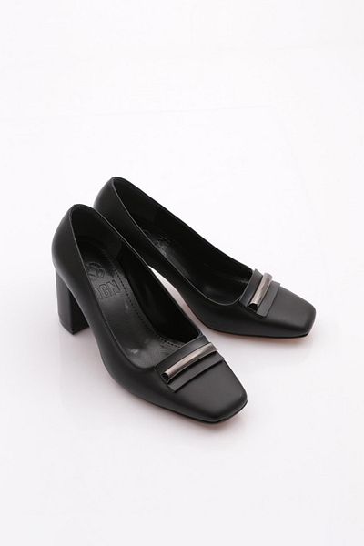 DGN Pantofi cu toc de damă negri 213122621