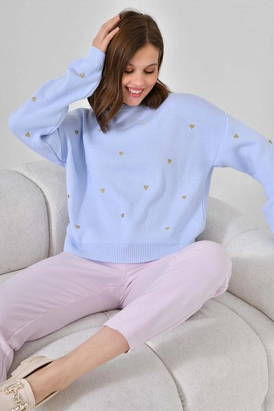 Park Karon Pulover de bază cu textura moale Wide Fit