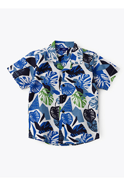 Basicxx Vibrant Tropical Print Short Sleeve Shirt for Boys