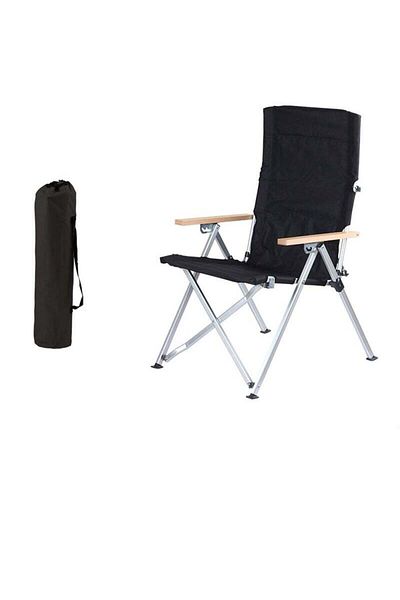 COOYA Camping Chair, Foldable, With Armrests, Cup Holder and Carrying Bag, Suitable for Beach, Garden