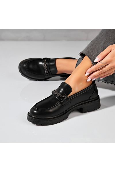 Joana Pantofi dama casual Negri din Piele Ecologica Diona